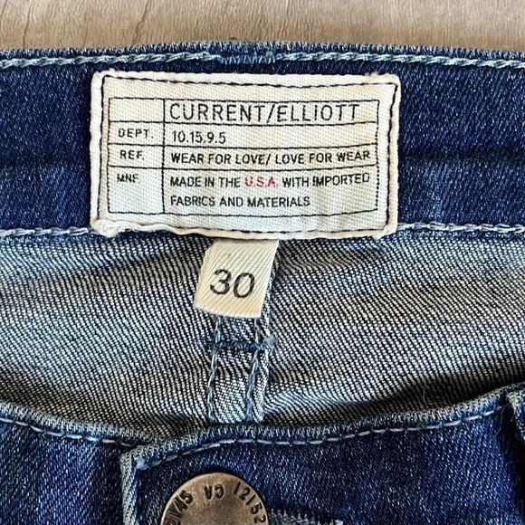 Stiletto Sahara Destroy Blue Skinny Mid-Rise Denim Jeans, Size 30 - Picture 6 of 9